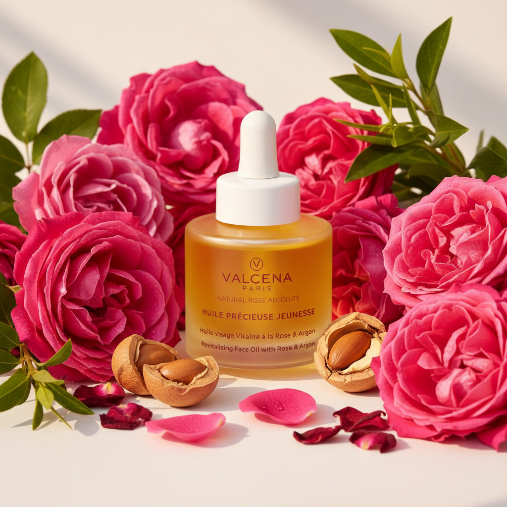 Valcena HUILE PRÉCIEUSE JEUNESSE – ingrediente: Ulei de Argan, Trandafir de Damasc, Migdale