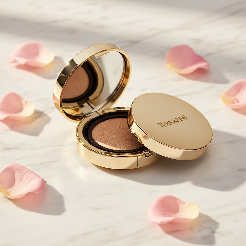 TERRAZEN Perfect Finish Cushion No.23 pe marmura cu petale de trandafir