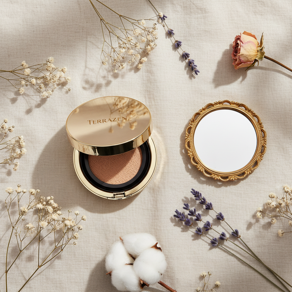 TERRAZEN Perfect Finish Cushion No.23 lifestyle cu flori uscate