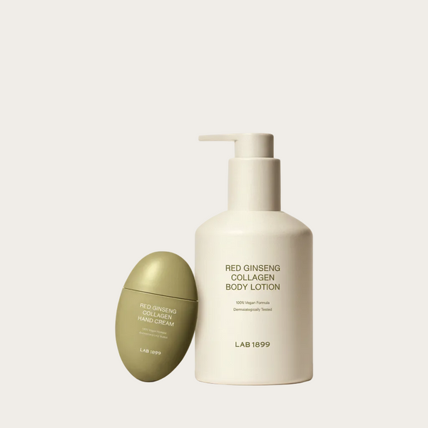 LAB 1899 Red Ginseng Collagen Hand Cream & Body Lotion Set – Set Cremă de Mâini și Loțiune de Corp