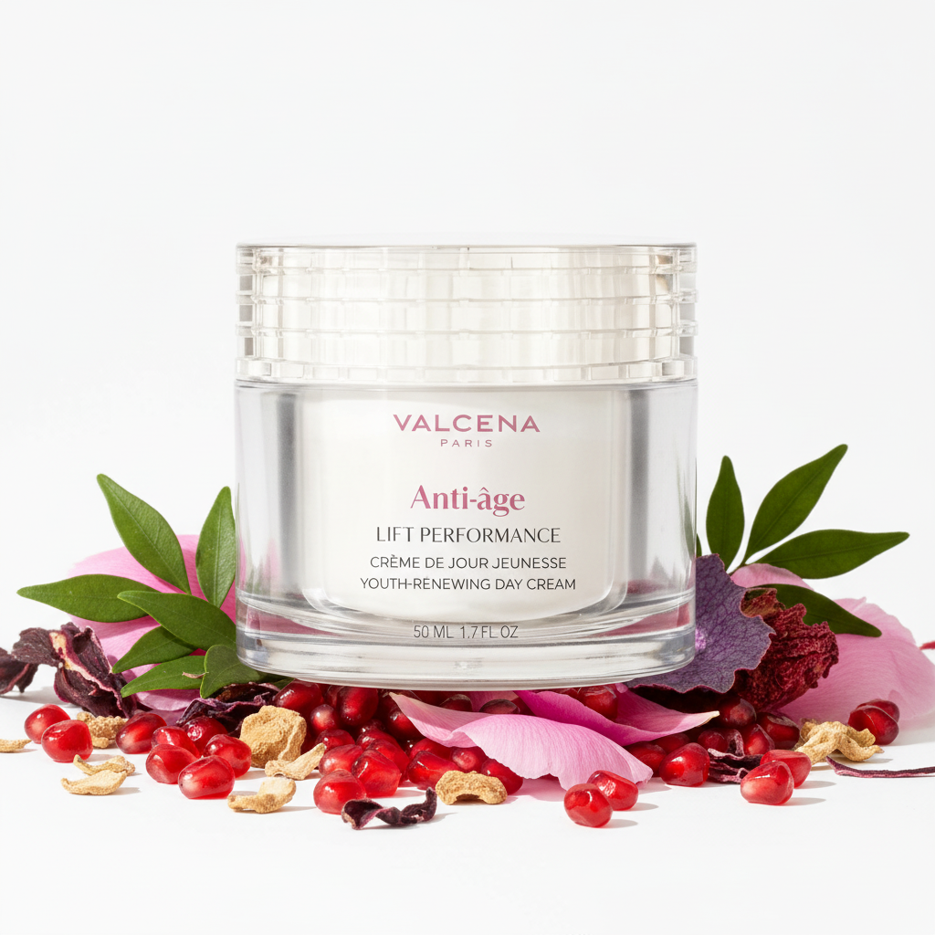 Valcena LIFT PERFORMANCE – ingrediente cheie: Acid Hialuronic, Macadamia, Trandafir de Damasc