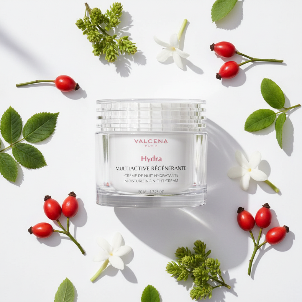 Valcena MULTI ACTIVE RÉGÉNÉRANTE – ingrediente cheie: Trandafir de Damasc, Mușețel, Jojoba
