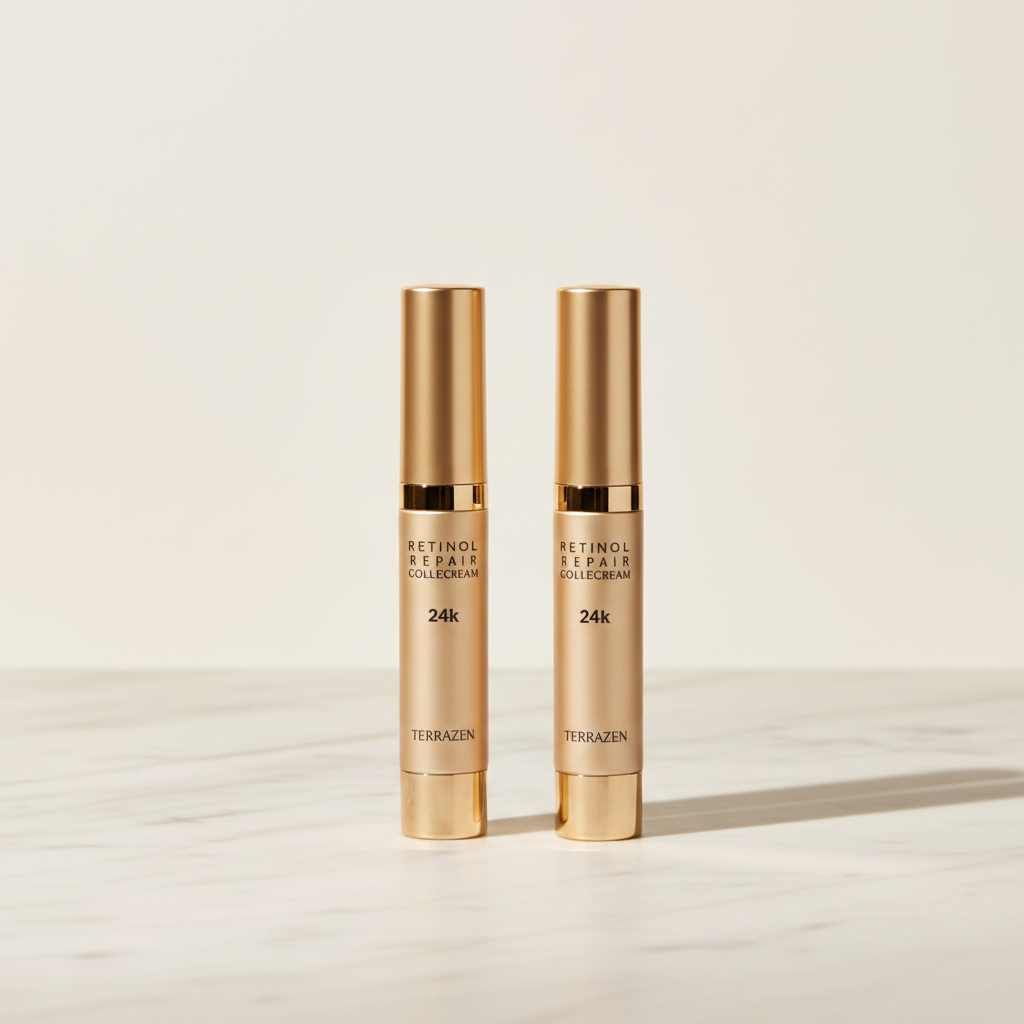 TERRAZEN Retinol Repair Gold Eye Cream – Cremă Anti-Îmbătrânire pentru Conturul Ochilor cu Retinol și Aur