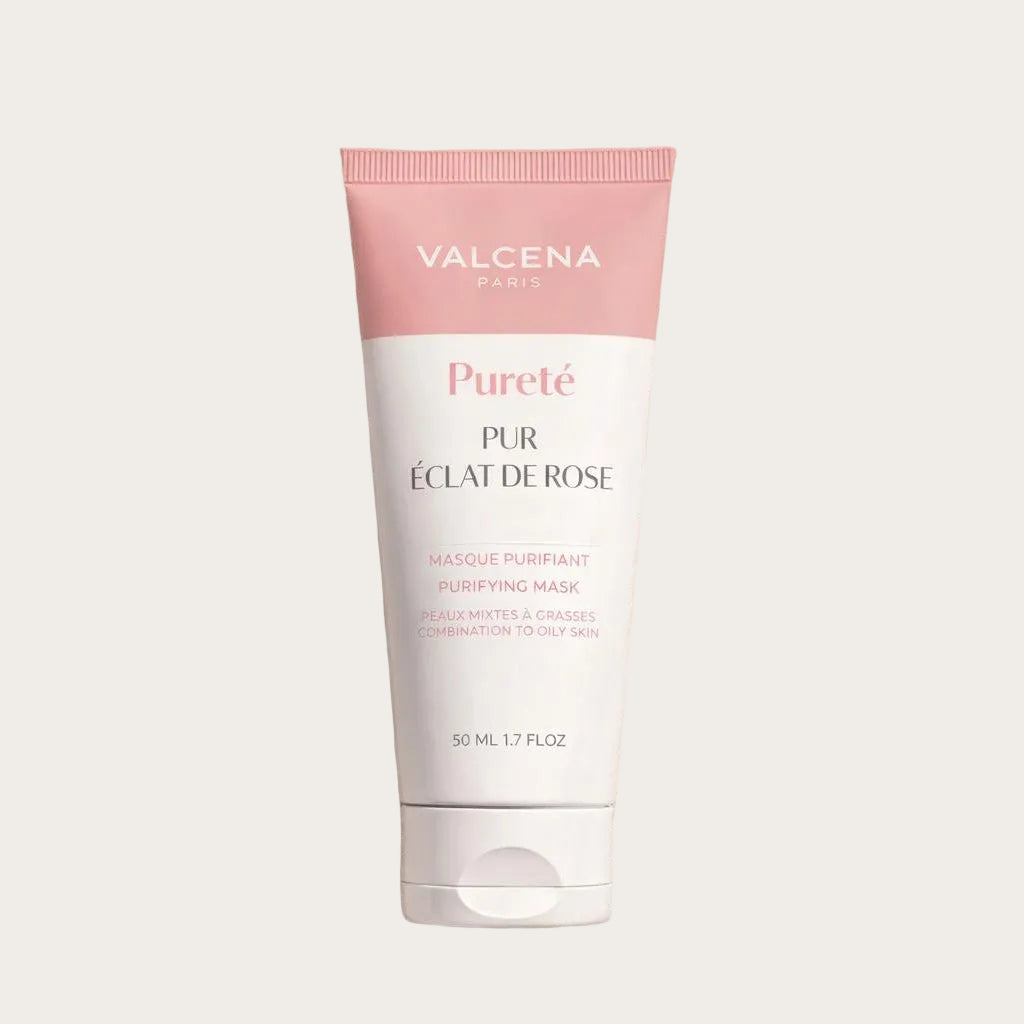 Valcena PUR ÉCLAT DE ROSE – mască purifiantă cu argilă și Trandafir de Damasc, 50ml