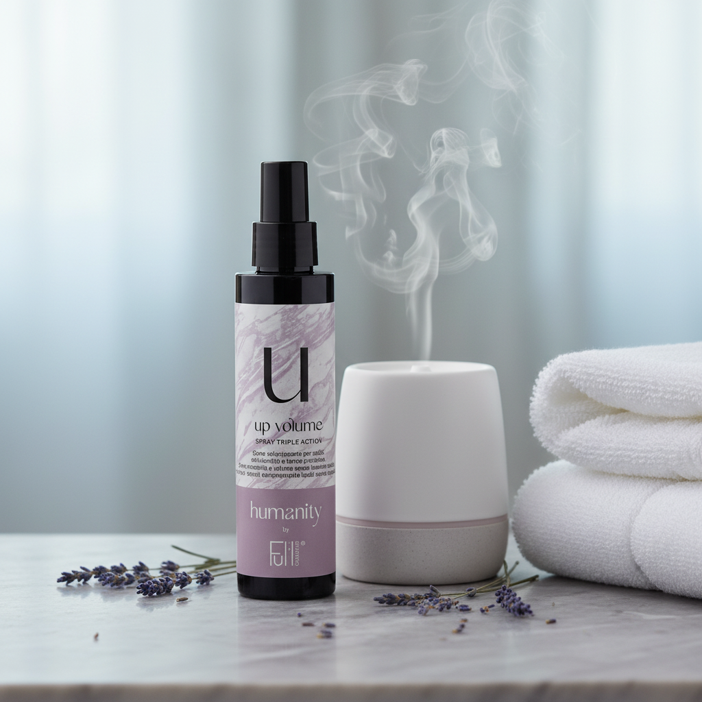 Spray Up-Volume cu Triplă Acțiune HUMANITY – Spray pentru Volum și Protecție Termică